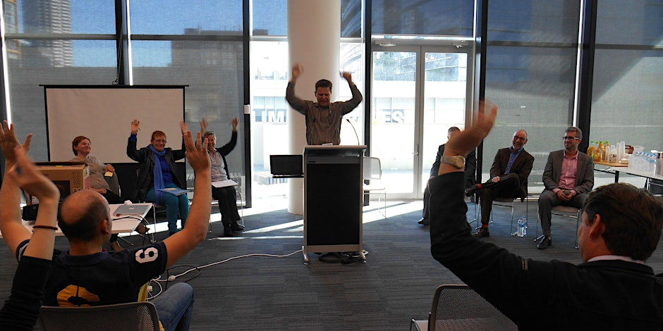 Audience attending conference