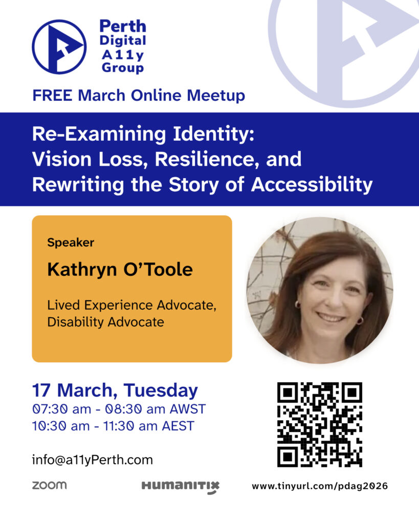 Poster announcing Kathryn O'Toole's session on 17th March 2026