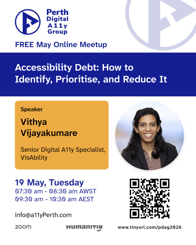 Poster announcing Vithya's talk