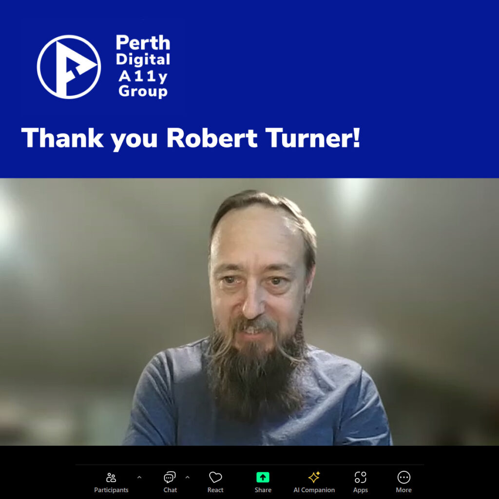 "Thank you" poster for Robert Turner
